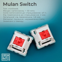 Клавіатура Epomaker Shadow-S TKL Mulan Switch Hot-Swap LCD Screen RGB Wireless/Bluetooth/USB UA White (SHS-W-M) Diawest