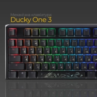 Клавіатура Ducky One 3 TKL Cherry MX Blue RGB UA USB Black (DKON2187ST-CUAPXCLAWSC1) Diawest