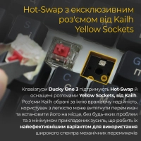 Клавіатура Ducky One 3 TKL Cherry MX Blue RGB UA USB Black (DKON2187ST-CUAPXCLAWSC1) Diawest