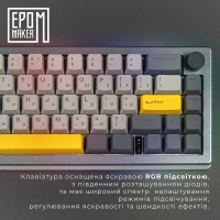Клавіатура Epomaker EK68 65 Budgerigar V2 Switch Hot-Swap RGB Wireless/Bluetooth/USB UA Black (EK68-B-BV2) Diawest