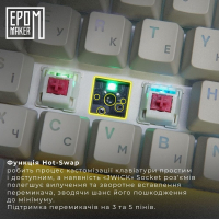 Клавіатура Epomaker EP64 60 Mulan Switch Hot-Swap RGB Wireless/Bluetooth/USB UA Black (EP64-B-M) Diawest