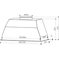 Витяжка кухонна Faber BI 52 SS 2LS (305.0588.062) Diawest