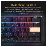Клавіатура Ducky One 3 Mini Cherry MX Speed Silver RGB UA USB Black (DKON2161ST-PUAPXCLAWSC1) Diawest