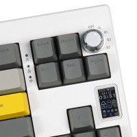 Клавіатура Epomaker Shadow-X 70 Wisteria Linear Switch Hot-Swap LCD Screen RGB Wireless/Bluetooth/USB UA White (SHX-W-WL) Diawest