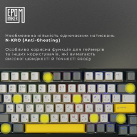 Клавіатура Epomaker TH80 SE 75 Flamingo Switch Hot-Swap RGB Wireless/Bluetooth/USB UA Black (TH80-SE-B-F) Diawest