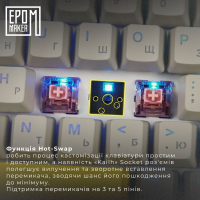 Клавіатура Epomaker TH80 SE 75 Flamingo Switch Hot-Swap RGB Wireless/Bluetooth/USB UA Black (TH80-SE-B-F) Diawest