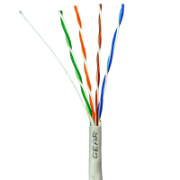Кабель мережевий GEAR UTP 100м, cat.5e, CCA(25), 4*2*0,51, PVC, indoor, grey (GEC-UTPCCA25051100) Diawest
