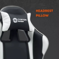 Крісло ігрове Canyon Core SGCH2 Black/White (CNE-SGCH2W) Diawest