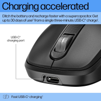 Мишка HP 510 Ultra-Fast Rechargeable Wireless Black (9C2F6AA) Diawest