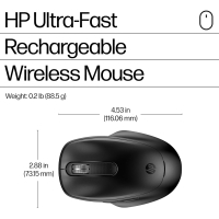 Мишка HP 510 Ultra-Fast Rechargeable Wireless Black (9C2F6AA) Diawest