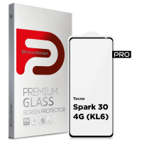 Скло захисне Armorstandart Pro Tecno Spark 30 4G (KL6) Black (ARM81384) Diawest