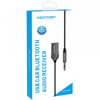 FM модулятор Vention AUX TRS 3.5мм USB Bluetooth 5.0 Coiled Cable 1.5M Gray Zinc (NAGHG) Diawest