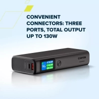 Батарея універсальна Canyon 20000mAh OnPower 230 TFT PD/130W Dark Grey (CNS-CPB230DG) Diawest