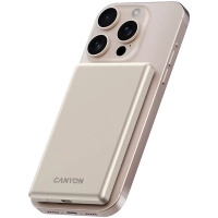 Батарея універсальна Canyon 5000mAh OnPower 505 slim Magsafe PD/20W Beige (CNS-CPB505BE) Diawest