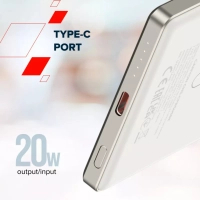 Батарея універсальна Canyon 5000mAh OnPower 505 slim Magsafe PD/20W Beige (CNS-CPB505BE) Diawest