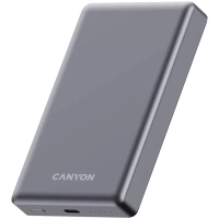 Батарея універсальна Canyon 10000mAh OnPower 510 slim Magsafe PD/20W Dark Grey (CNS-CPB510DG) Diawest