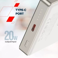 Батарея універсальна Canyon 10000mAh OnPower 510 slim Magsafe PD/20W Beige (CNS-CPB510BE) Diawest