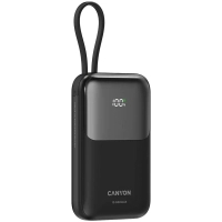 Батарея універсальна Canyon 10000mAh OnPower 101 PD/22.5W built-in cable Black (CNS-CPB101BK) Diawest