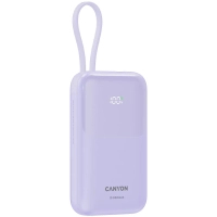 Батарея універсальна Canyon 10000mAh OnPower 101 PD/22.5W built-in cable Purple (CNS-CPB101PU) Diawest