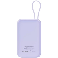 Батарея універсальна Canyon 10000mAh OnPower 101 PD/22.5W built-in cable Purple (CNS-CPB101PU) Diawest