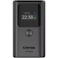 Батарея універсальна Canyon 10000mAh OnPower 130 TFT PD/30W Dark Grey (CNS-CPB130DG) Diawest