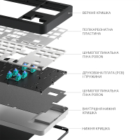 Клавіатура Dark Project ALU87 Bushido ABS RGB Mech G3MS Moonstone Black/White (DPKB_BUSHIDO_87_ANSI_UA) Diawest