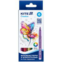 Фломастери Kite Creative з блискітками 6 кольорів (K-1147) Diawest