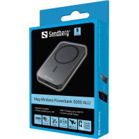 Батарея універсальна Sandberg 5000mAh 20W Magnetic Wireless Qi 15W (420-96) Diawest