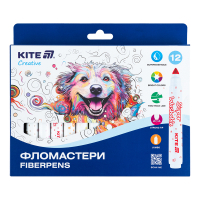 Фломастери Kite Creative Superwashable Jumbo 12 кольорів (K-1155) Diawest