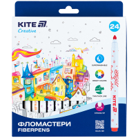 Фломастери Kite Creative Superwashable 24 кольорів (K-1153) Diawest