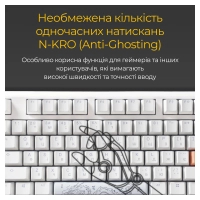 Клавіатура Ducky One 3 TKL Cherry MX Silent Red RGB UA USB White (DKON2187ST-SUAPXPWWWSC1) Diawest