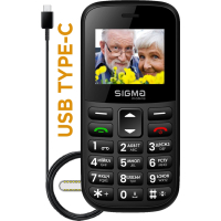 Мобільний телефон Sigma Comfort 50 EASY TYPE-C Black (4827798585214) Diawest