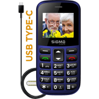 Мобільний телефон Sigma Comfort 50 EASY TYPE-C Blue (4827798585238) Diawest