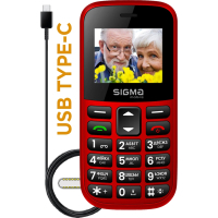 Мобільний телефон Sigma Comfort 50 EASY TYPE-C Red (4827798585221) Diawest