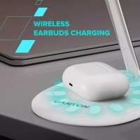 Зарядний пристрій Canyon wireless charger WCS-205 15W Qi2 2in1 White (CNS-WCS205W) Diawest
