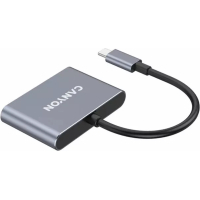 Концентратор Canyon hub DS-3 3in1 USB-C Dark Grey (CNS-TDS3) Diawest