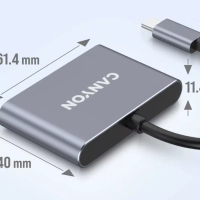 Концентратор Canyon hub DS-3 3in1 USB-C Dark Grey (CNS-TDS3) Diawest