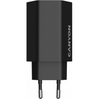 Зарядний пристрій Canyon HEXAGON 65 GaN 65W 2xPD 1xQC EU Black (CND-CHAHEX65B) Diawest