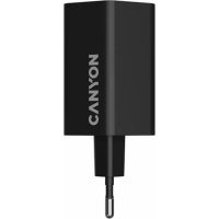 Зарядний пристрій Canyon HEXAGON 65 GaN 65W 2xPD 1xQC EU Black (CND-CHAHEX65B) Diawest