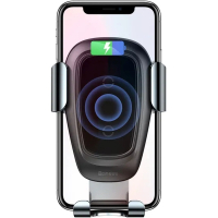 Універсальний автотримач Baseus Metal Gravity with technology Qi 10W (WXYL-B0A) Diawest