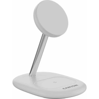 Зарядний пристрій Canyon wireless charger WCS-205 15W Qi2 2in1 w/o adapter White (CNS-WCS205WW/A) Diawest