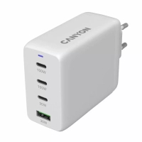 Зарядний пристрій Canyon CU100ACC GaN 100W 3xPD 1xQC EU White (CNS-CUW100ACC) Diawest