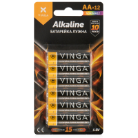 Батарейка AA LR6 Alkaline 12pcs Blister Vinga (VJABAA12) Diawest