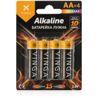Батарейка AA LR6 Alkaline 4pcs Blister Vinga (VJABAA4) Diawest