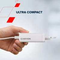 Зарядний пристрій Canyon CU140ACC GaN 150W 3xPD 1xQC EU White (CNS-CUW140ACC) Diawest