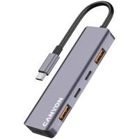 Концентратор Canyon hub DS-18 5in1 USB-C Grey (CNS-TDS18) Diawest