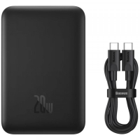 Батарея універсальна Baseus Magnetic Wireless Mini 10000mAh 20W, PD QC, black (PPCX070001) Diawest