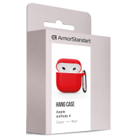 Чохол для навушників Armorstandart Hang Case для Apple AirPods 4 Red (ARM81293) Diawest