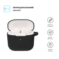 Чохол для навушників Armorstandart Hang Case для Xiaomi Redmi Buds 3 Black (ARM67078) Diawest