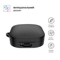 Чохол для навушників Armorstandart Hang Case для Xiaomi Redmi Buds 6 Active Black (ARM81090) Diawest